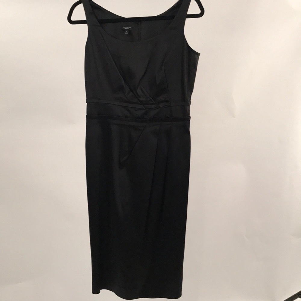 TALBOTS classic black satin dress